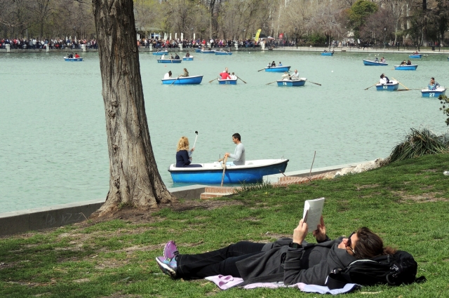 Zona de barcas en el Retiro