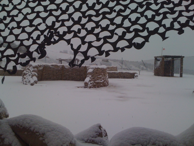 Trincheras de paintball nevadas