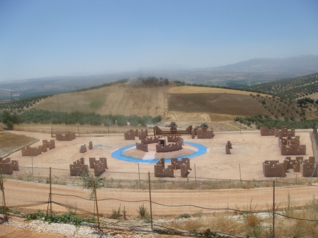 Uno de los escenarios de paintball