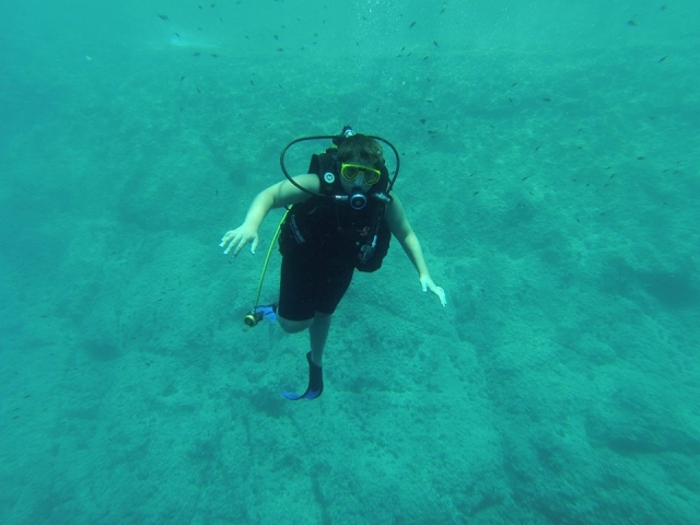 Bautismo de buceo desde barco en Mazarrón