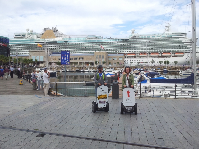 Segways ante el barco