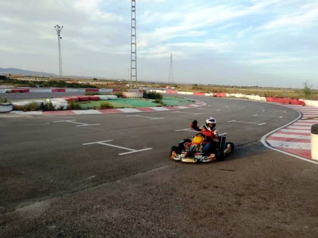 Enjoying karting in Murcia