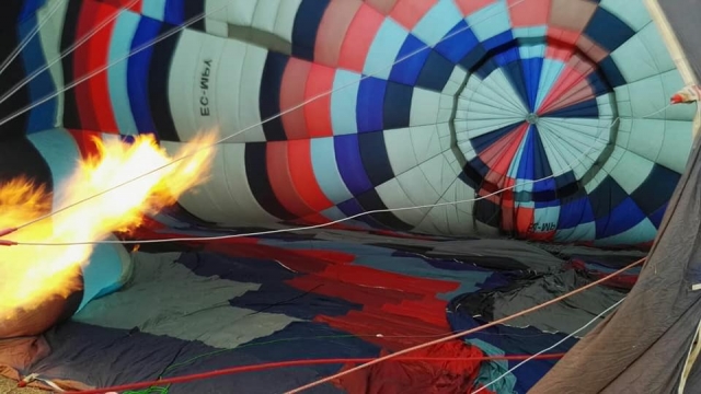  Processo de inflação do balão de ar quente 