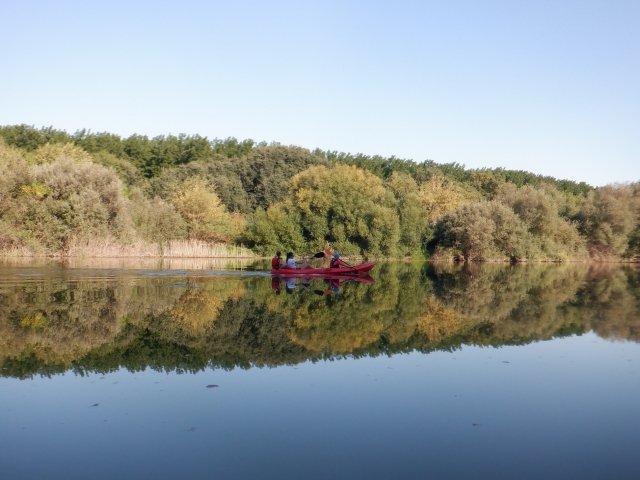 Kayaks en el río Tiétar