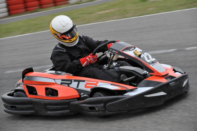  Taking a curve in a kart 