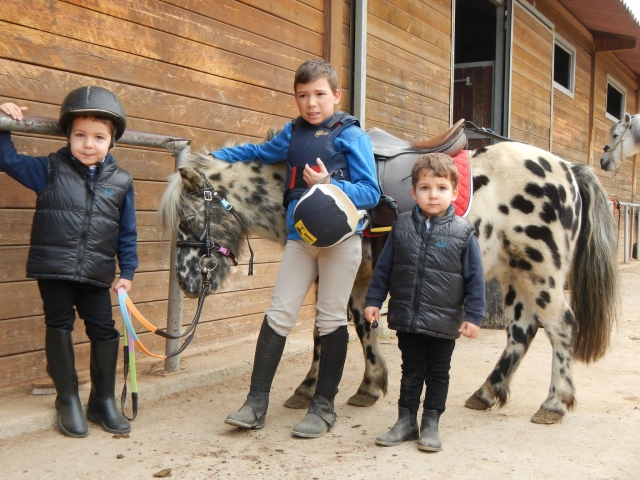 Schüler mit geflecktem Pony 