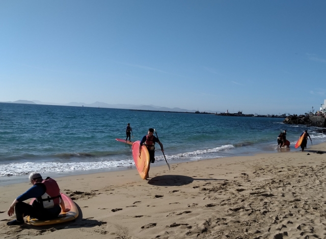 Antes de iniciar la travesía en paddle board