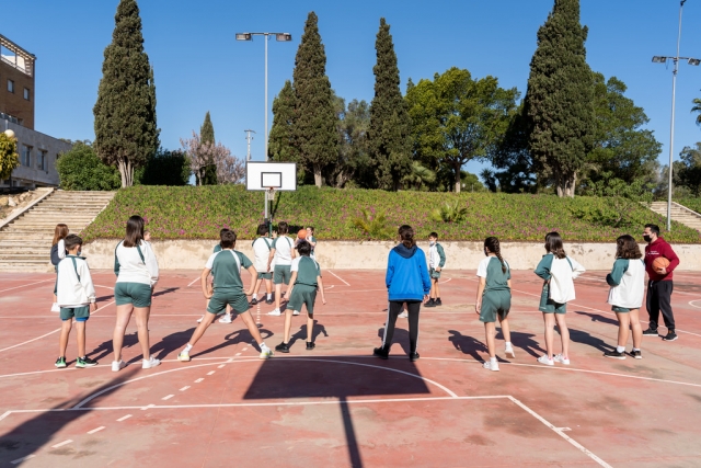 Basketball on our court 