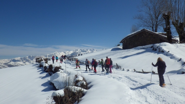  During the snowshoe route through the Picos de Europa 
