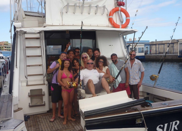Grupo en el barco