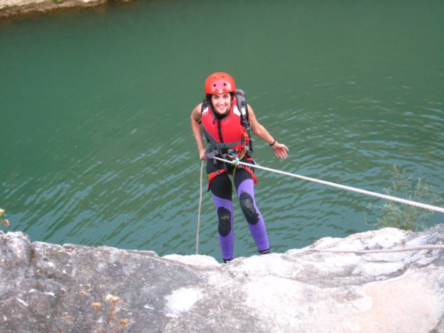  Rappelling section in the ravine
