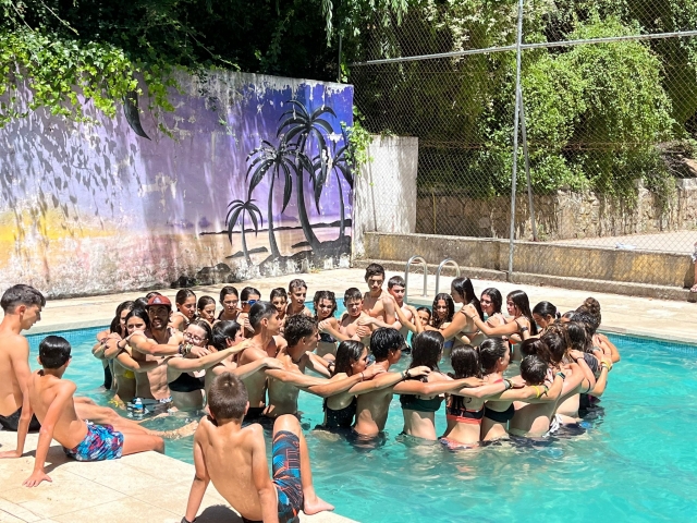 Enjoying our facilities 