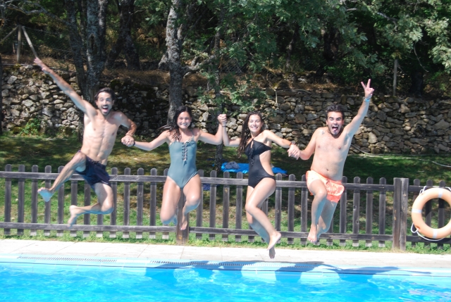  Jumping into the pool 