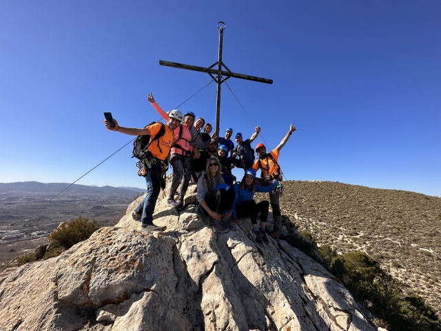 En lo más alto de la vía ferrata