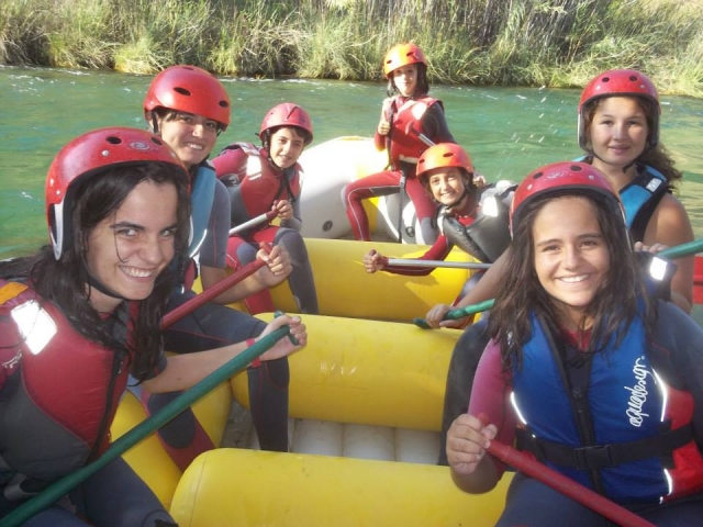 During the rafting route 
