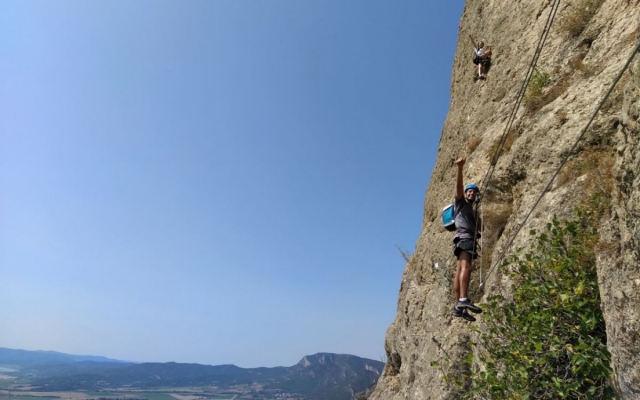  Paredes verticais da via ferrata 