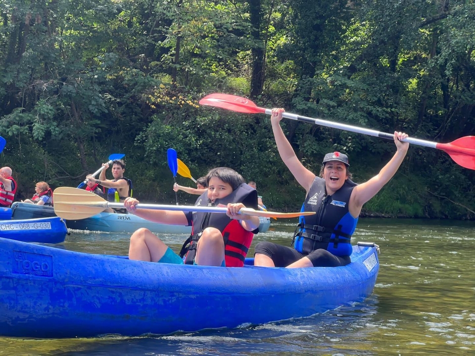 Kayaks con los peques