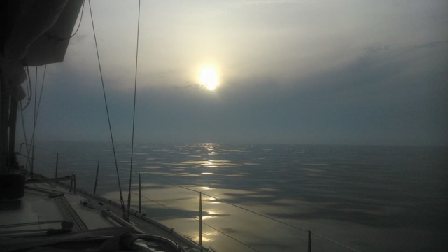 Atardecer nublado