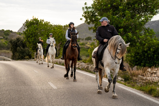  Horseback riding route through Randa 