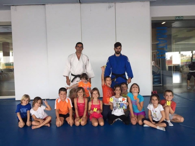  In martial arts class 
