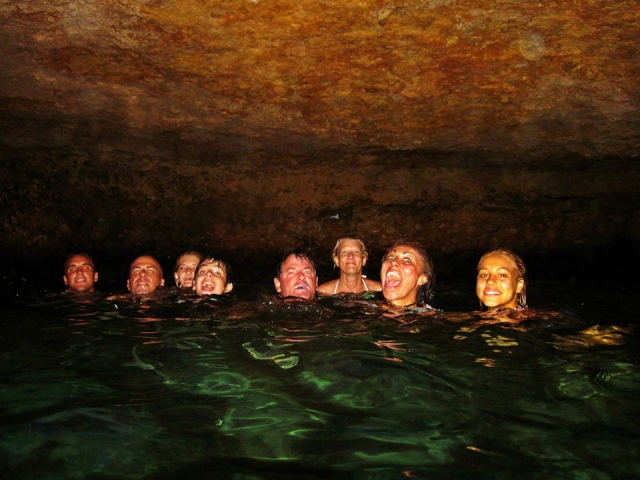 En el agua