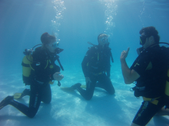  immersion dans la piscine 