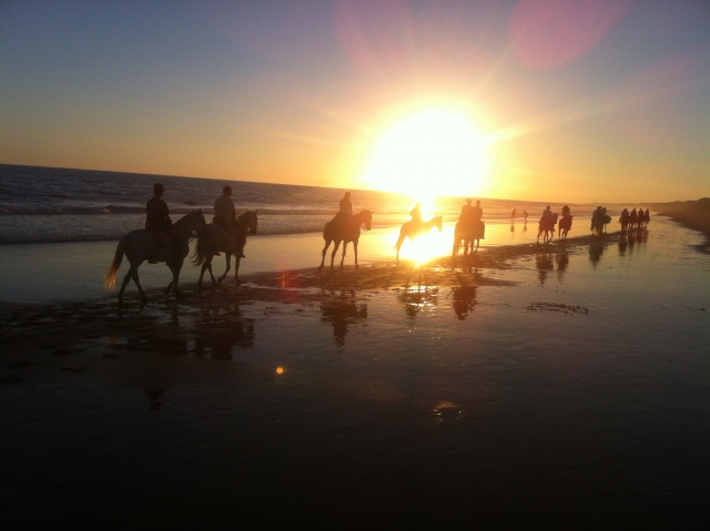 Puesta de sol en la playa