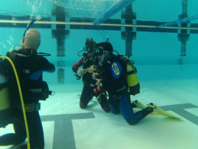 Esercitarsi in piscina 