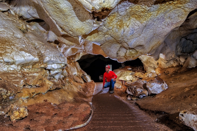 Asombrados con la belleza de la cueva
