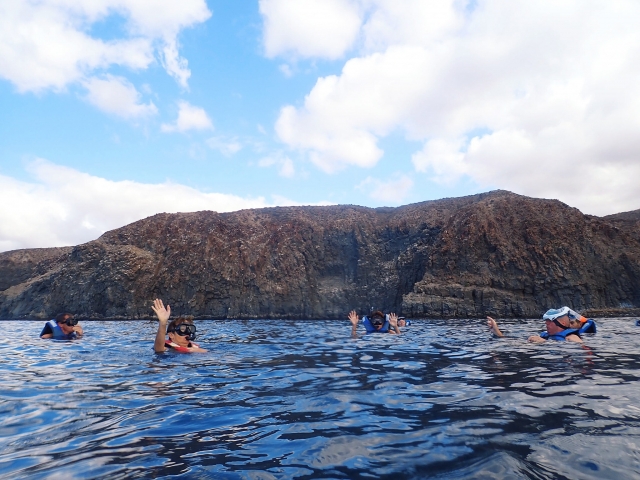 Snorkeling stop in Tenerife 