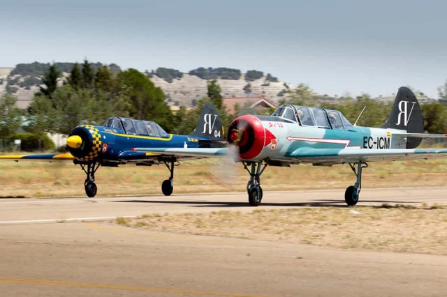  Small planes taking off 