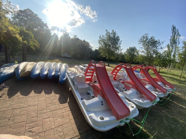  Our pedal boats and our canoes 