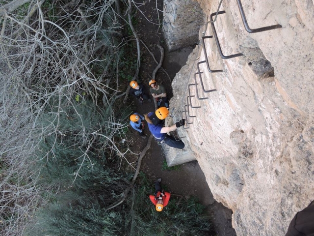 Agarres de la via ferrata del Tajo de Ronda
