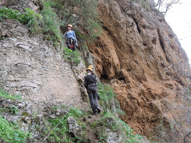 Subiendo por la via ferrata del Tajo de Ronda