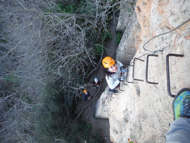  Ascension on via ferrata 