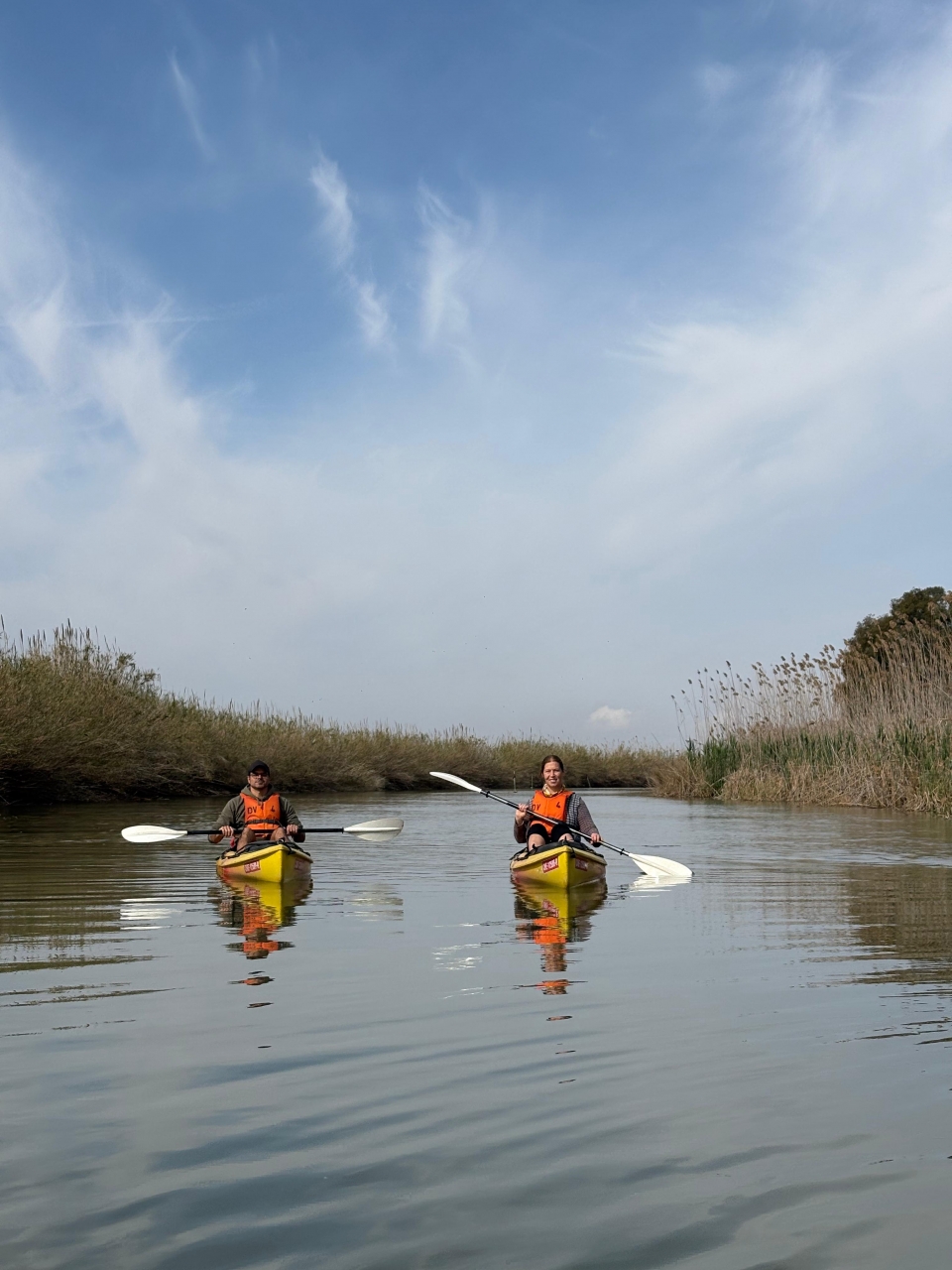 Remar com os amigos no Ebro 