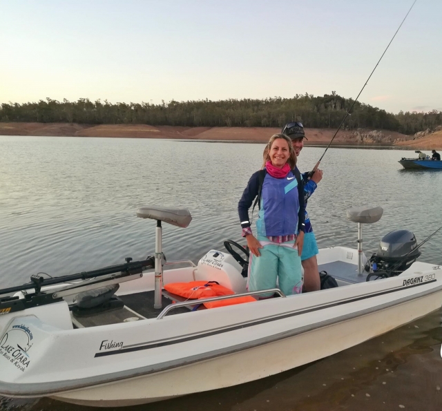 Pescar en pareja pantano de Cíjara