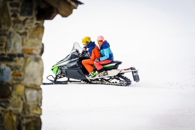 Snowmobile route in Ordino 