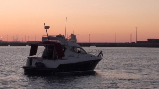 Boat at sunset 