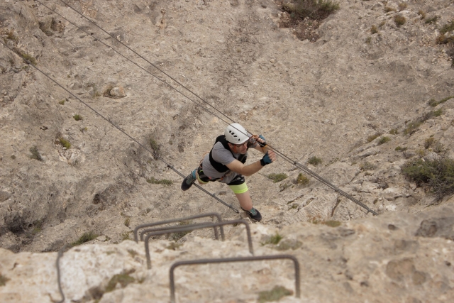  The handrails of the via ferrata of Villena 