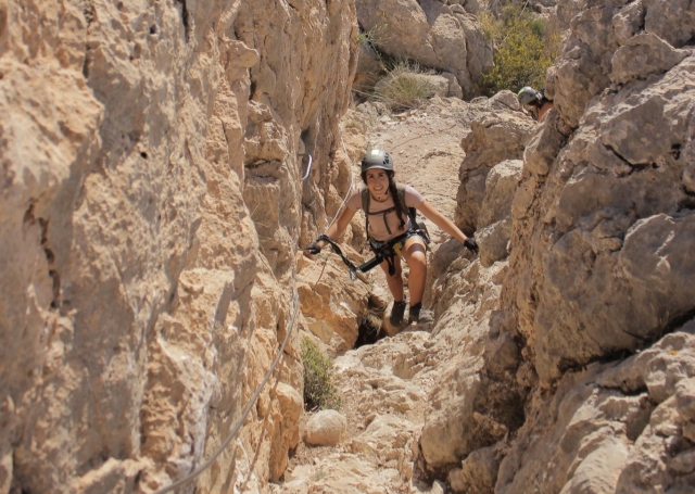  Between the rock walls in Elda 