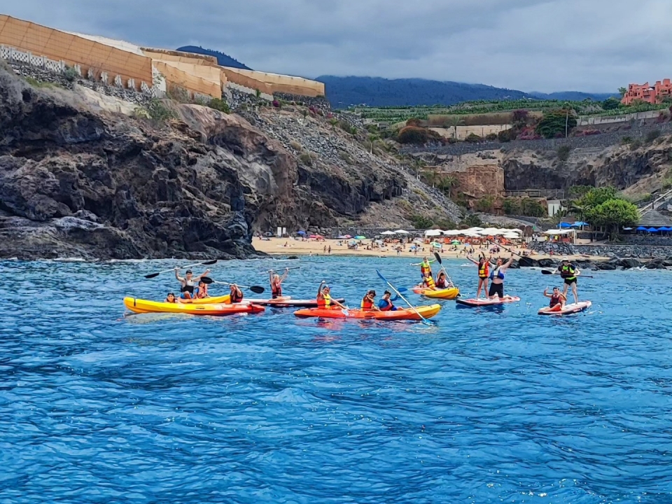 with friends riding in kayak with friends riding in kayak