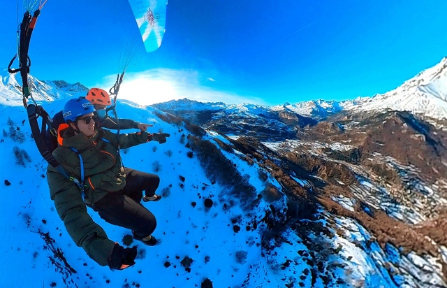 Volando en parapente