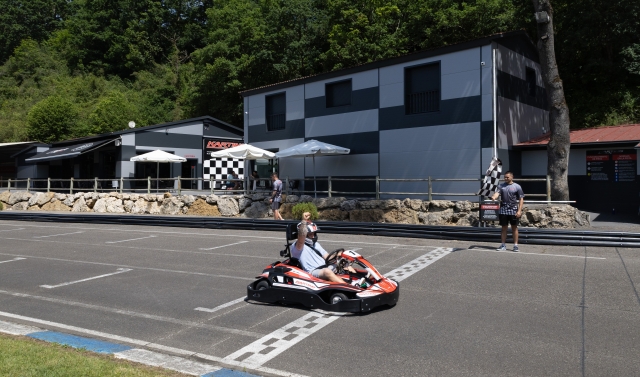  Driving around the karting circuit 