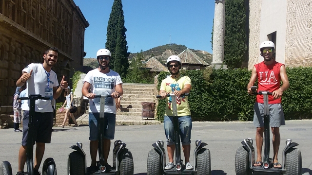 On board the segways 