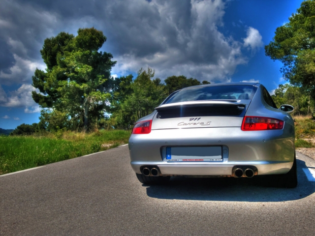 Trasera del Porsche