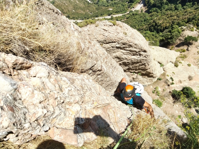 Disfrutando de un día de escalada