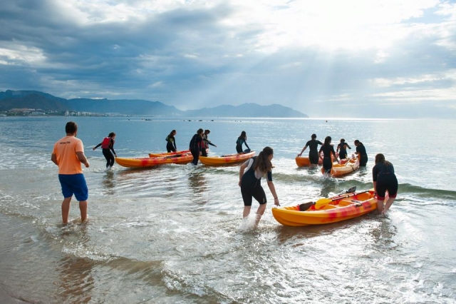Partenza dalla spiaggia 
