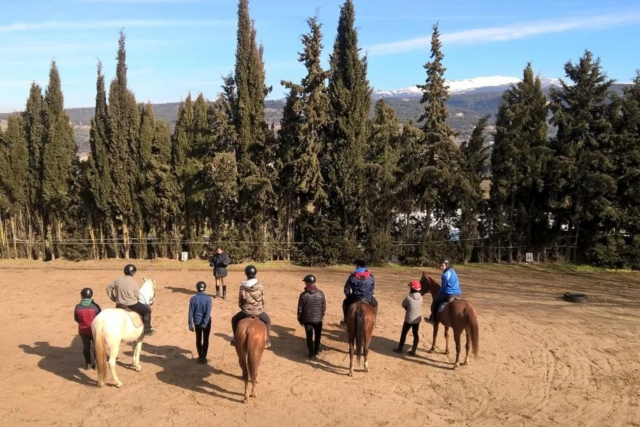 Iniciando la ruta a caballo