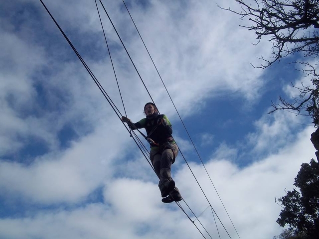 Cruzando por el puenle